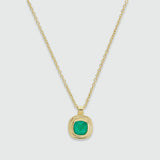 California Cushion Green Onyx Necklace