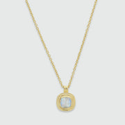 California Cushion Moonstone Necklace