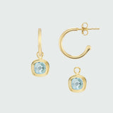 Manhattan Gold Hoop Earrings with Interchangeable California Drop