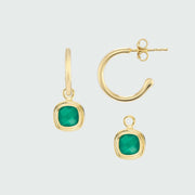 Manhattan Gold Hoop Earrings with Interchangeable California Drop