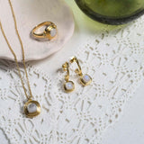 Manhattan Gold Hoop Earrings with Interchangeable California Drop