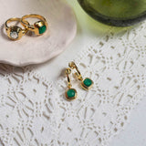Manhattan Gold Hoop Earrings with Interchangeable California Drop