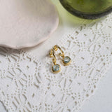 Manhattan Gold Hoop Earrings with Interchangeable California Drop