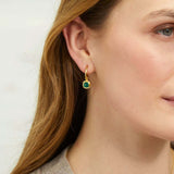 Manhattan Gold Hoop Earrings with Interchangeable California Drop
