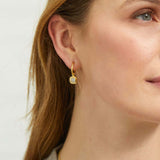 Manhattan Gold Hoop Earrings with Interchangeable California Drop