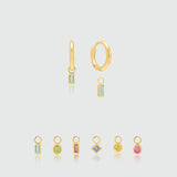 Venice Gold Huggie Hoop Earrings, 18ct Gold on Sterling Silver
