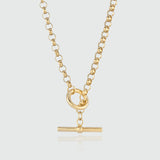 Fernshaw 18ct Gold Vermeil T-Bar Belcher Link Necklace