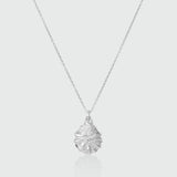 Gaia Silver Oyster Shell and Pearl Necklace
