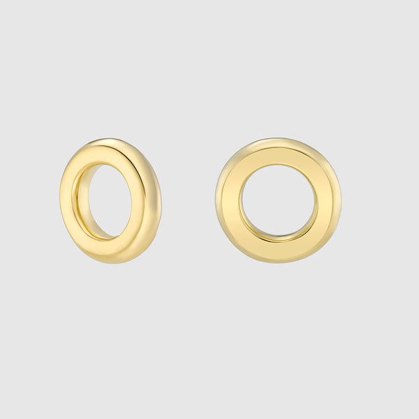Auree x @theeditbutton Gold Chunky Circle Drops-Auree Jewellery