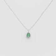 Mini Manhattan Emerald & Silver Necklace