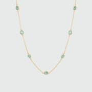 Hampton Multi Emerald & Gold Vermeil Necklace