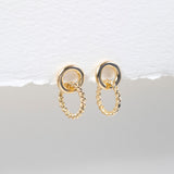 Kelso Alhambra Chunky Twisted Gold Vermeil Earrings-Auree Jewellery