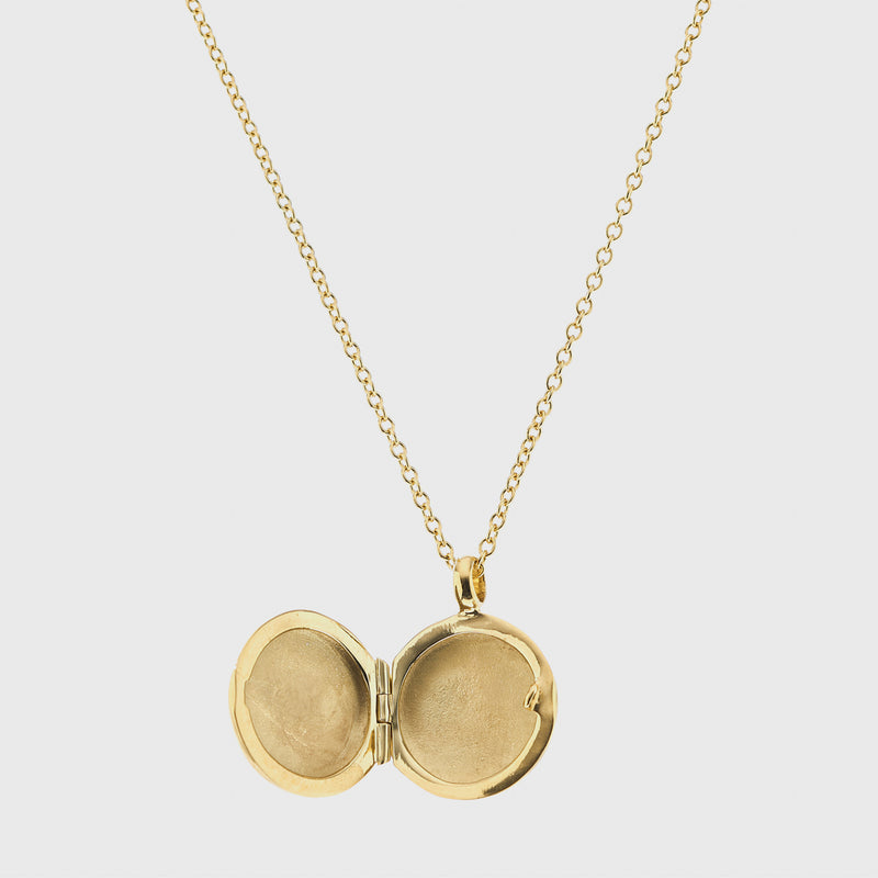 Langton Gold Vermeil Diamond Locket Necklace-Auree Jewellery