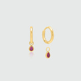 Venice Gold Huggie Hoop Earrings, 18ct Gold on Sterling Silver