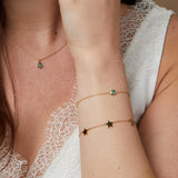 Mini Manhattan Emerald Gold Vermeil Gemstone Bracelet