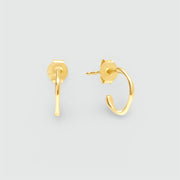 Mini Manhattan Gold Vermeil Hoop Earrings