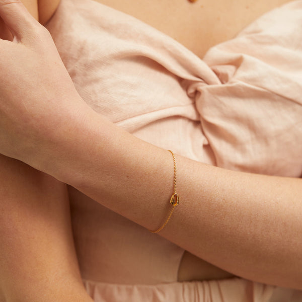Moka Gold Vermeil Single Shell Bracelet-Auree Jewellery