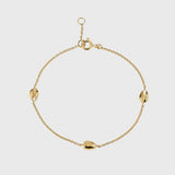 Moka Gold Vermeil Triple Shell Bracelet-Auree Jewellery