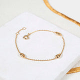 Moka Gold Vermeil Triple Shell Bracelet-Auree Jewellery