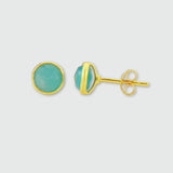 Antibes Gold Vermeil & Amazonite Stud Earrings