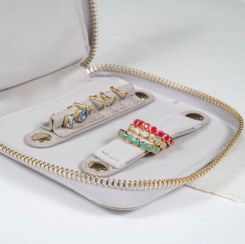 Paxos Taupe Jewellery Case-Auree Jewellery
