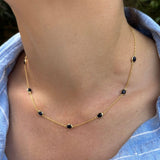 Necklaces & Pendants - Hampton Multi Sapphire & Gold Vermeil Necklace