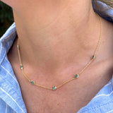 Necklaces & Pendants - Hampton Multi Emerald & Gold Vermeil Necklace