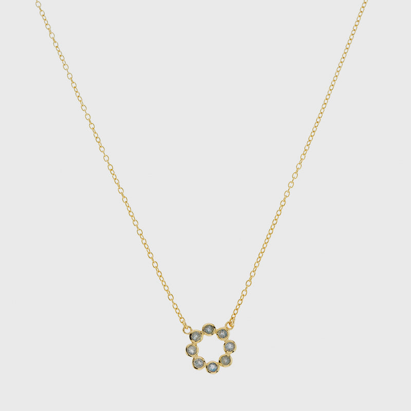 Ortigia Mini Labradorite & Gold Vermeil Necklace-Auree Jewellery
