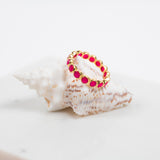 Ortigia Fuschia Pink Chalcedony Gold Vermeil Ring
