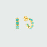Earrings - Ortigia Mini Amazonite & Gold Vermeil Hoop Earrings