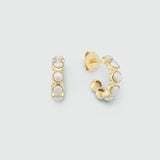 Ortigia Freshwater Pearl & Gold Vermeil Mini Hoop Earrings