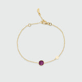 Salina Amethyst and Gold Vermeil Disc Bracelet