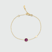 Salina Amethyst and Gold Vermeil Disc Bracelet