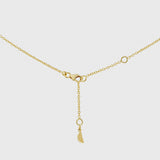 Salina Gold Vermeil Disc & Aqua Chalcedony Necklace-Auree Jewellery