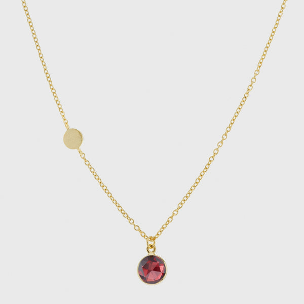 Salina Garnet Gold Necklace Auree Jewellery