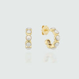 Ortigia Freshwater Pearl & Gold Vermeil Mini Hoop Earrings