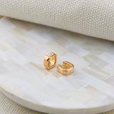 Auree x @theeditbutton Mini Chunky Gold Rectangular Hoops