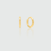 Venice Gold Huggie Hoop Earrings, 18ct Gold on Sterling Silver