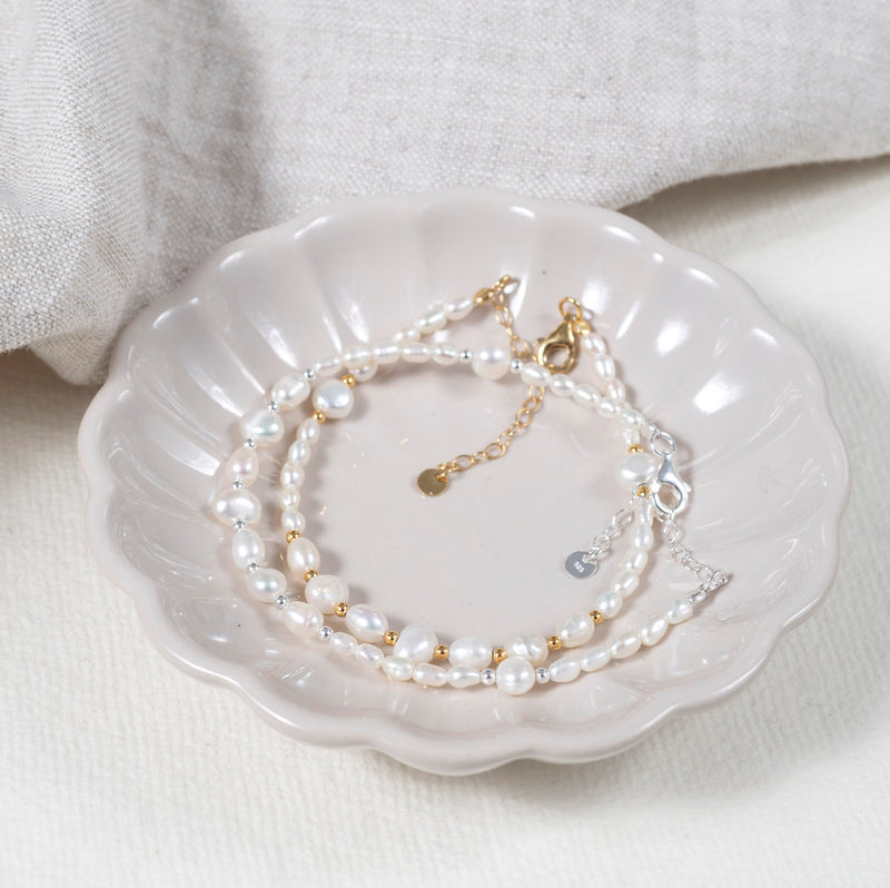 Triora Baroque Pearl & Silver Bracelet