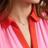 Verona Gold Vermeil & Cubic Zirconia Solitaire Necklace-Auree Jewellery