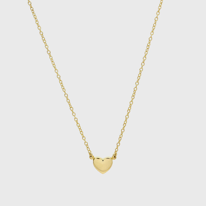 Verona Gold Vermeil Full Heart Necklace-Auree Jewellery