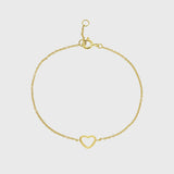 Verona Gold Vermeil Love Heart Bracelet-Auree Jewellery