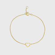 Verona Gold Heart Bracelet Auree Jewellery