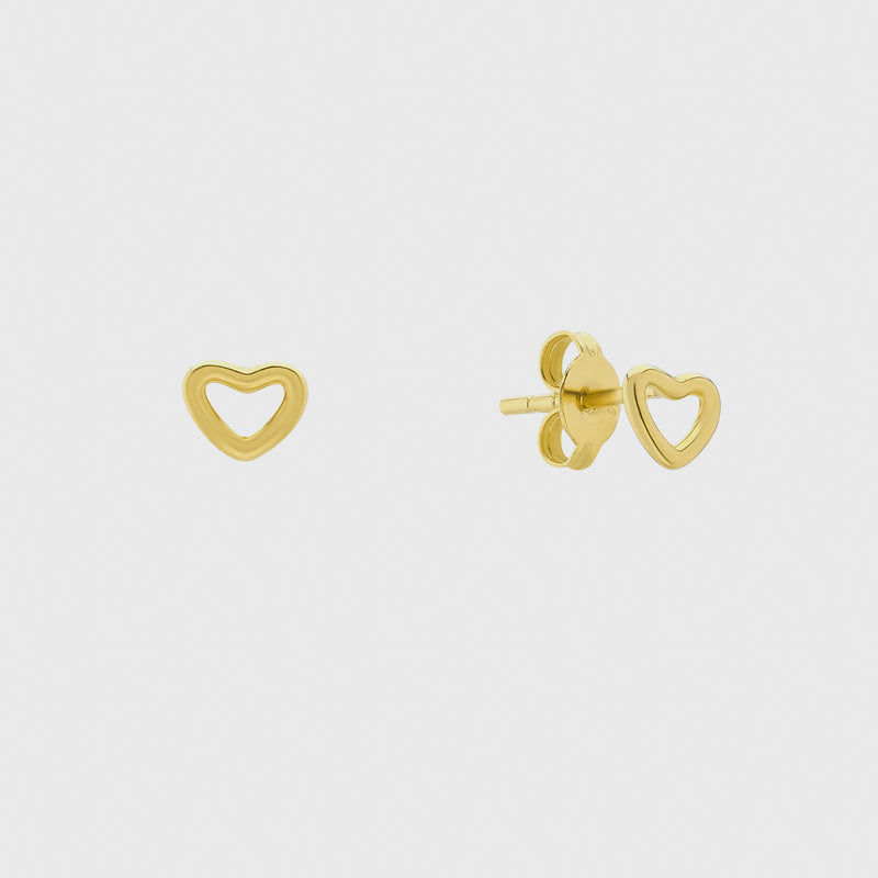 Verona Gold Heart Earrings Auree Jewellery