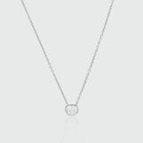 Verona Silver and Cubic Zirconia Solitaire Necklace