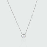 Cubic Zirconia Solitaire Necklace | Sterling Silver | Auree Jewellery