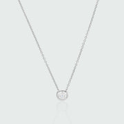 Cubic Zirconia Solitaire Necklace | Sterling Silver | Auree Jewellery