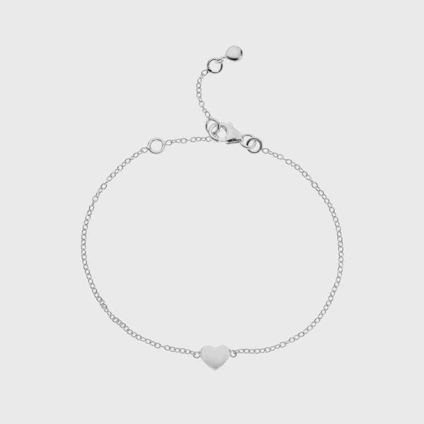 Verona Sterling Silver Heart Bracelet-Auree Jewellery