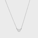 Verona Sterling Silver Full Heart Necklace-Auree Jewellery