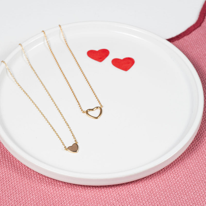 Verona Gold Vermeil Love Heart Necklace-Auree Jewellery